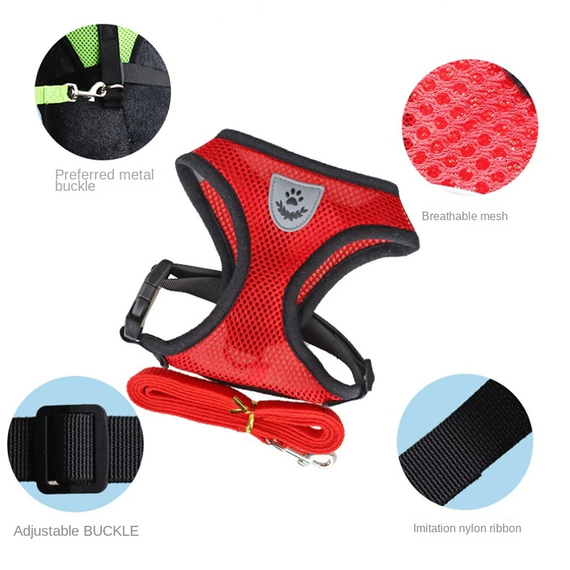 Cat Dog Pet Harness Reflective