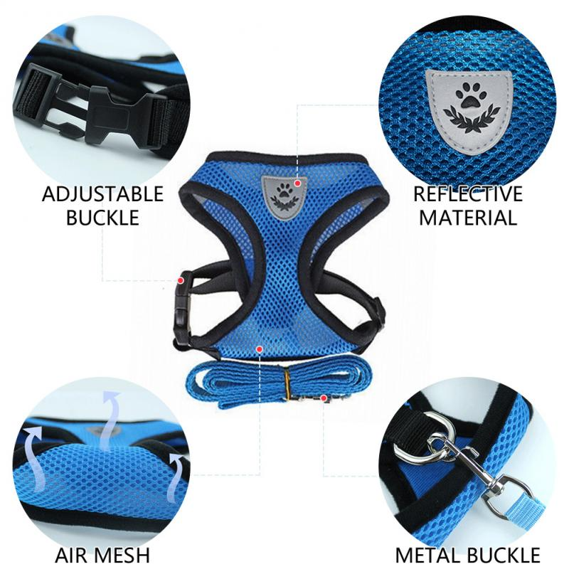 Cat Dog Pet Harness Reflective