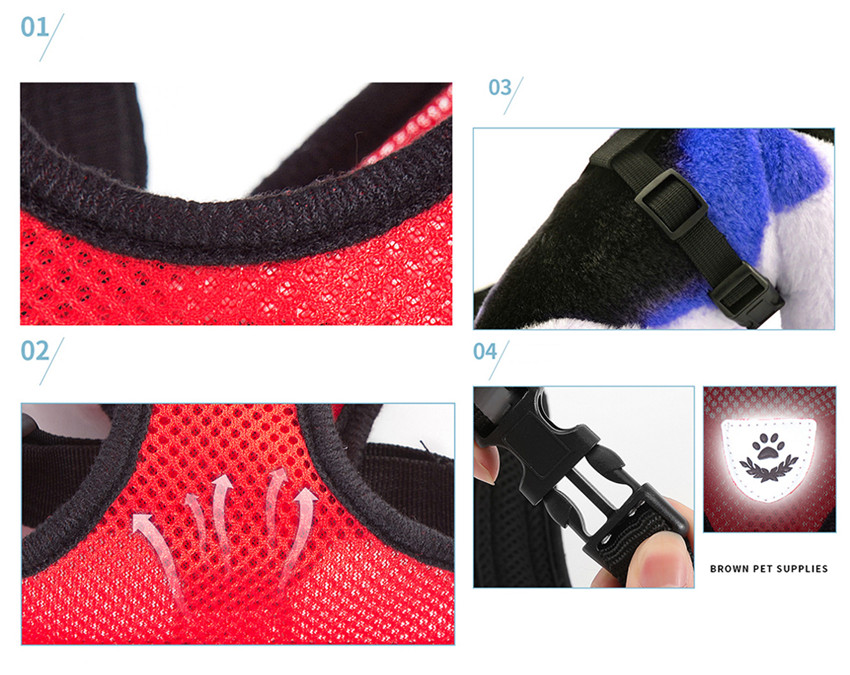 Cat Dog Pet Harness Reflective