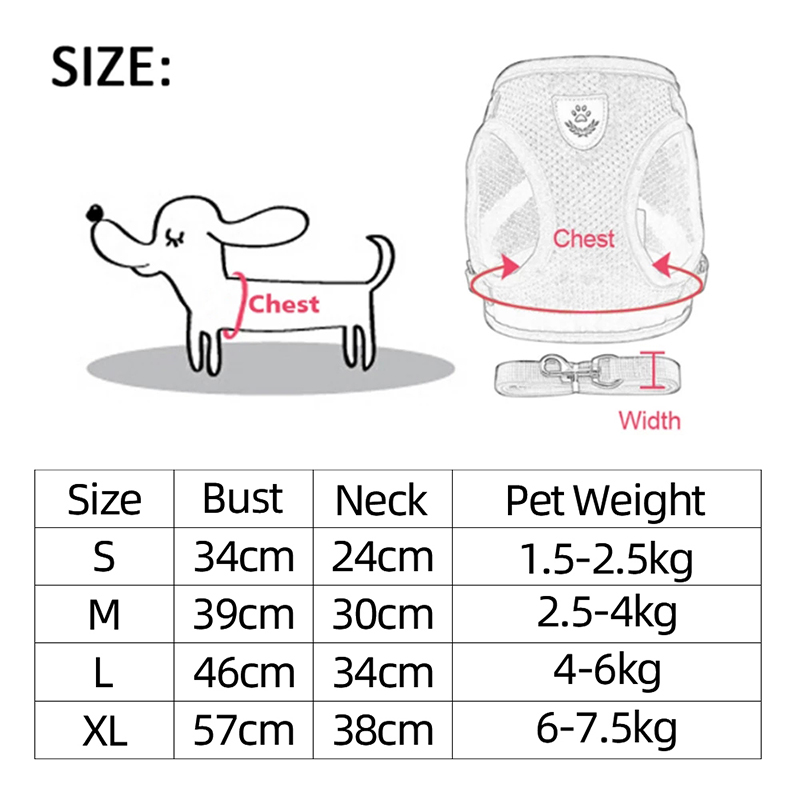 Cat Dog Pet Harness Reflective